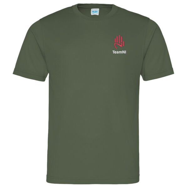 TeamNI Cool T-Shirt - Earthy Green (adult sizing) Thumbnail
