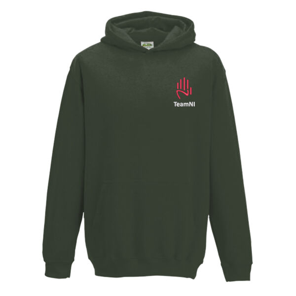 TeamNI Hoodie - Olive Green (kids sizing) Thumbnail