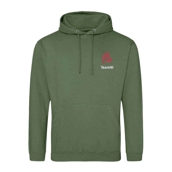 TeamNI Hoodie - Earthy Green (adult sizing) Thumbnail