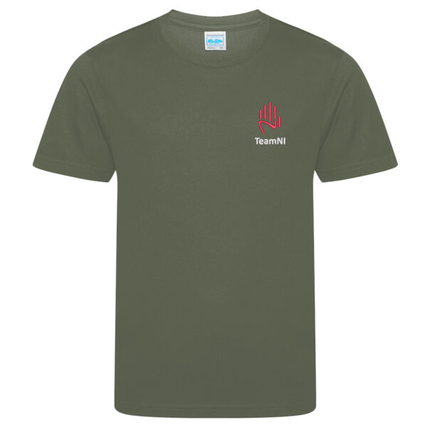 TeamNI Cool T-Shirt - Earthy Green (kids sizing) Thumbnail